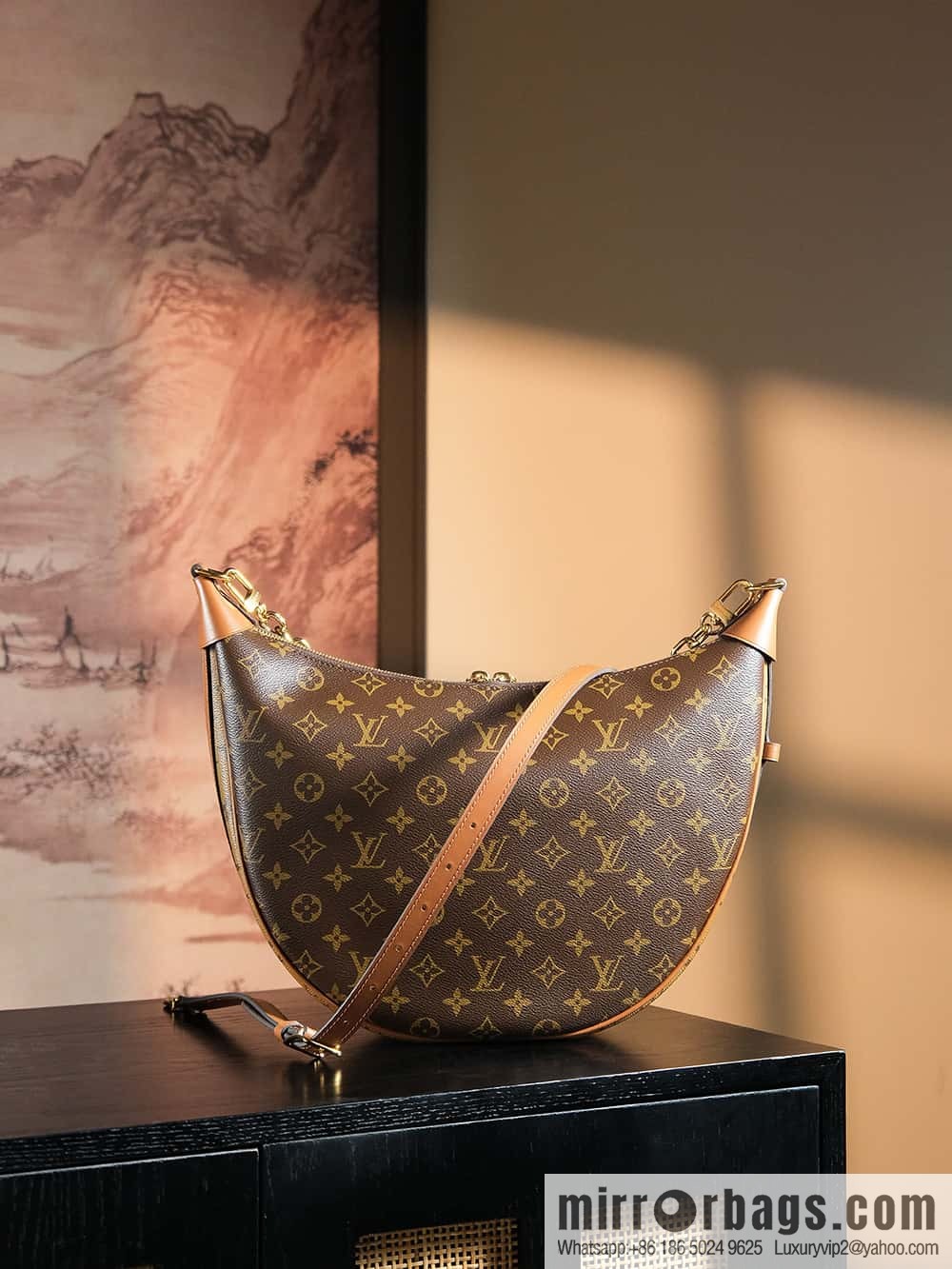 LV ππππ ππππ chip diamond beating code big pea bag series #M