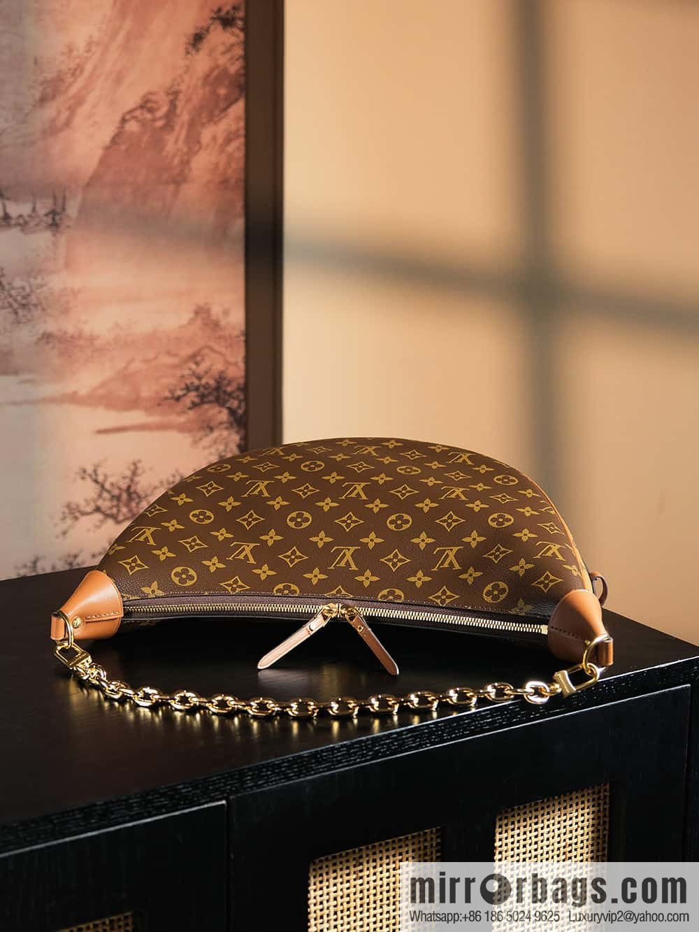 LV ππππ ππππ chip diamond beating code big pea bag series #M
