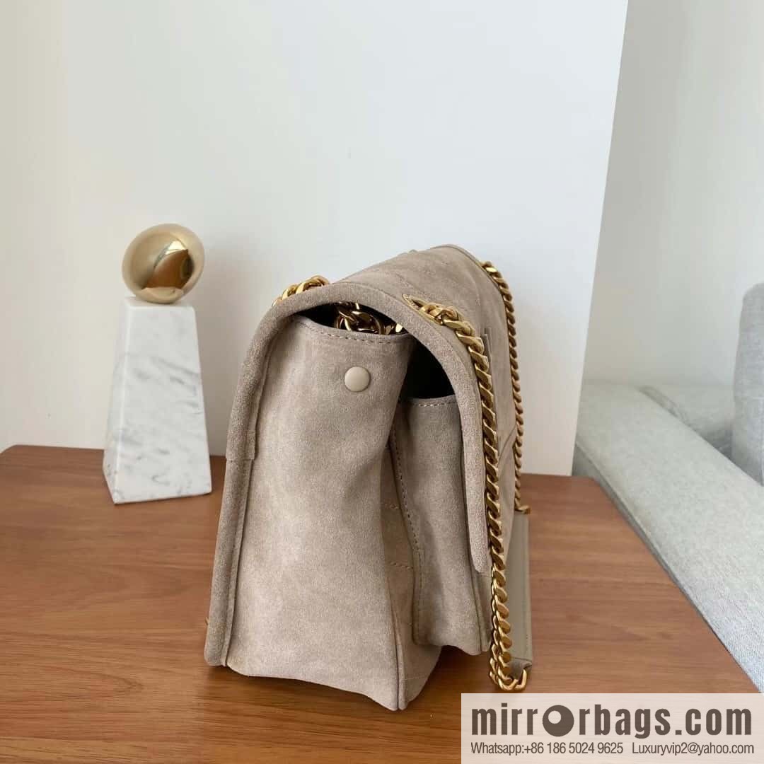 YSL 🌱 𝙉𝙞𝙠𝙞 𝟮𝟴𝙘𝙢 『 suede with cowhide 498894 grey