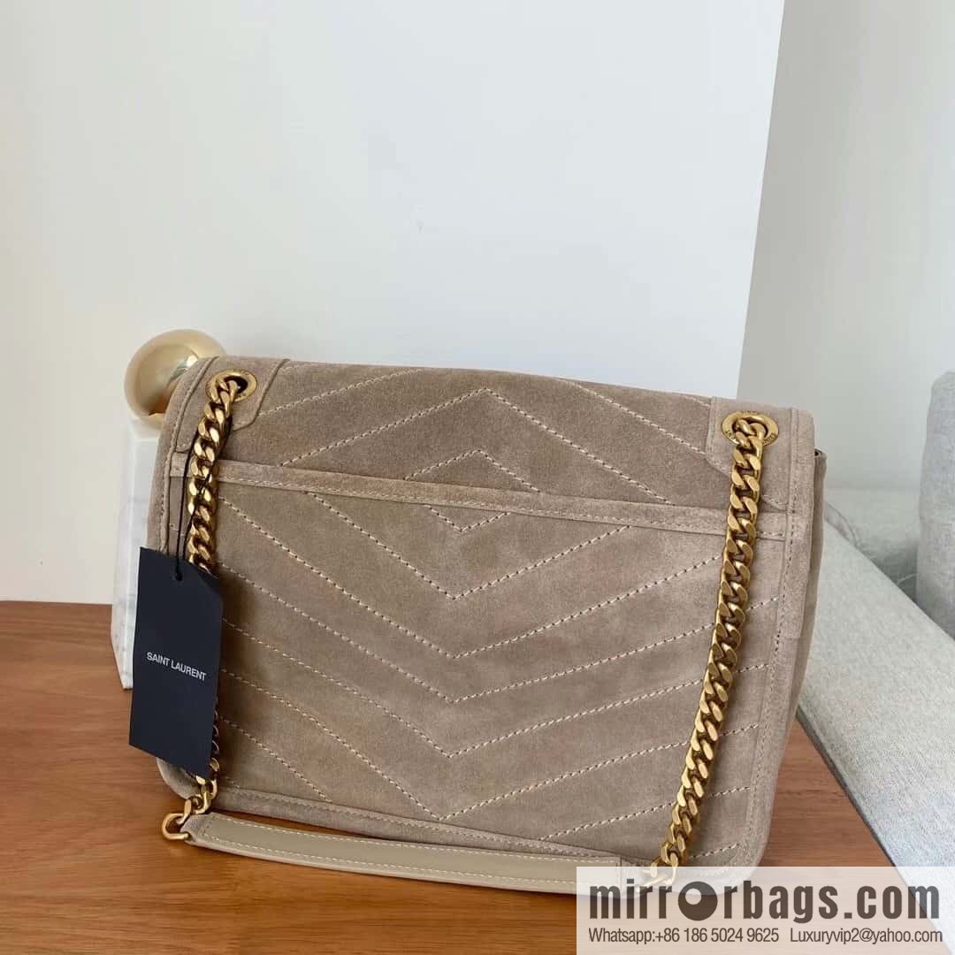 YSL 🌱 𝙉𝙞𝙠𝙞 𝟮𝟴𝙘𝙢 『 suede with cowhide 498894 grey