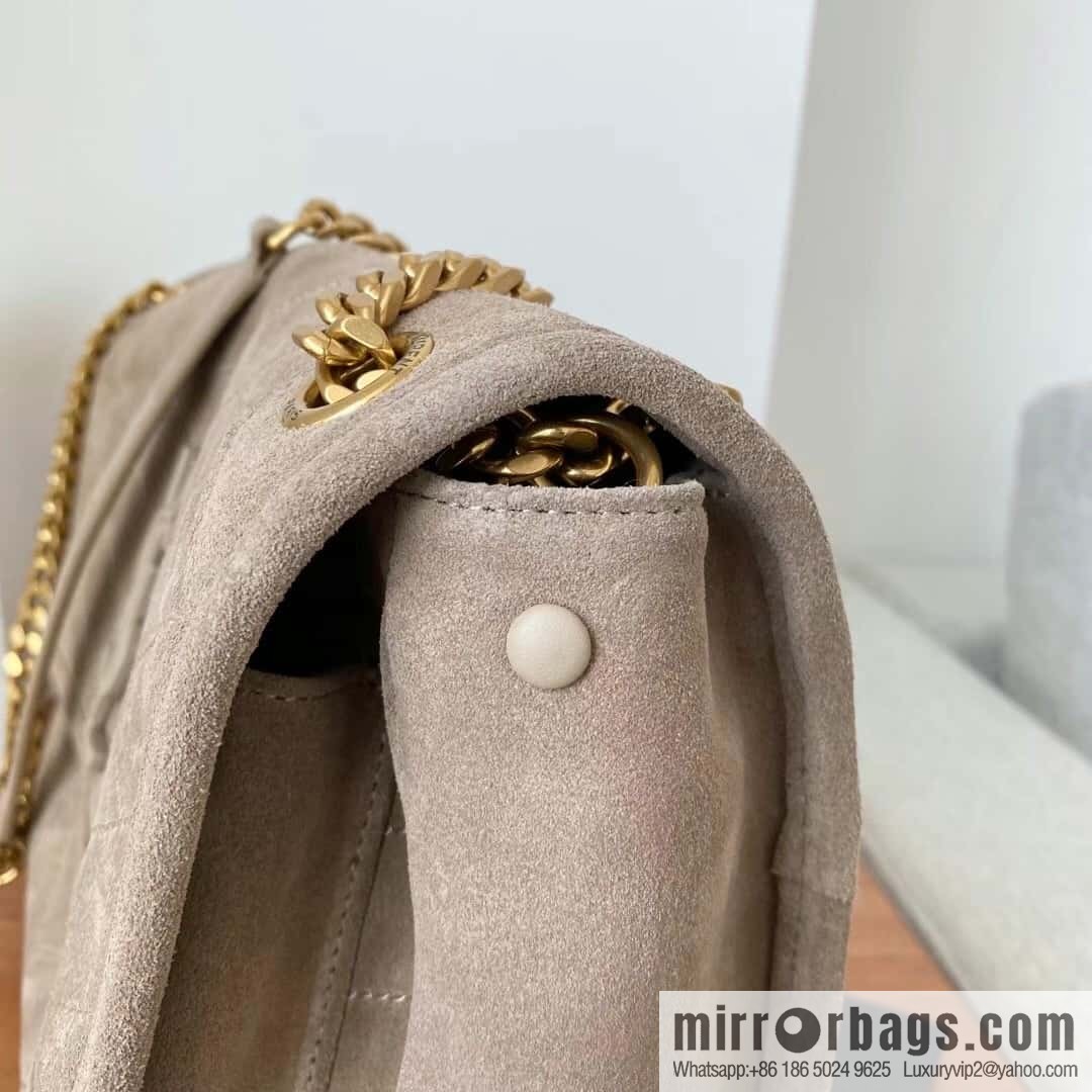 YSL 🌱 𝙉𝙞𝙠𝙞 𝟮𝟴𝙘𝙢 『 suede with cowhide 498894 grey