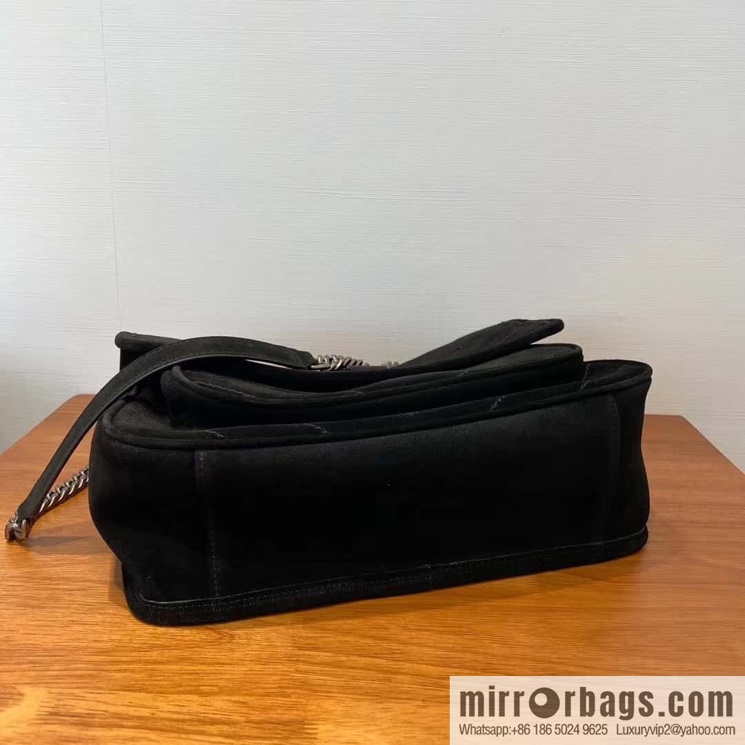 YSL 🌱 𝙉𝙞𝙠𝙞 𝟮𝟴𝙘𝙢 『 Suede & Cowhide 498894 Black