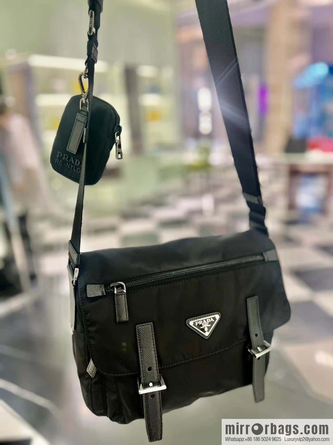 PRADA 🎉 upgraded messenger bag 🎉🎉 1BD953B environmental protection standard🎉