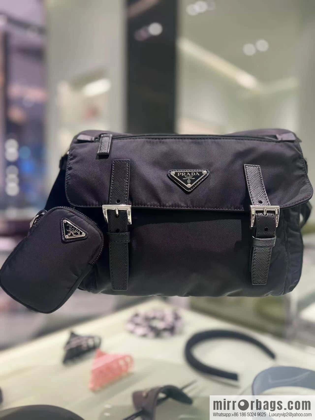 PRADA 🎉 upgraded messenger bag 🎉🎉 1BD953B environmental protection standard🎉