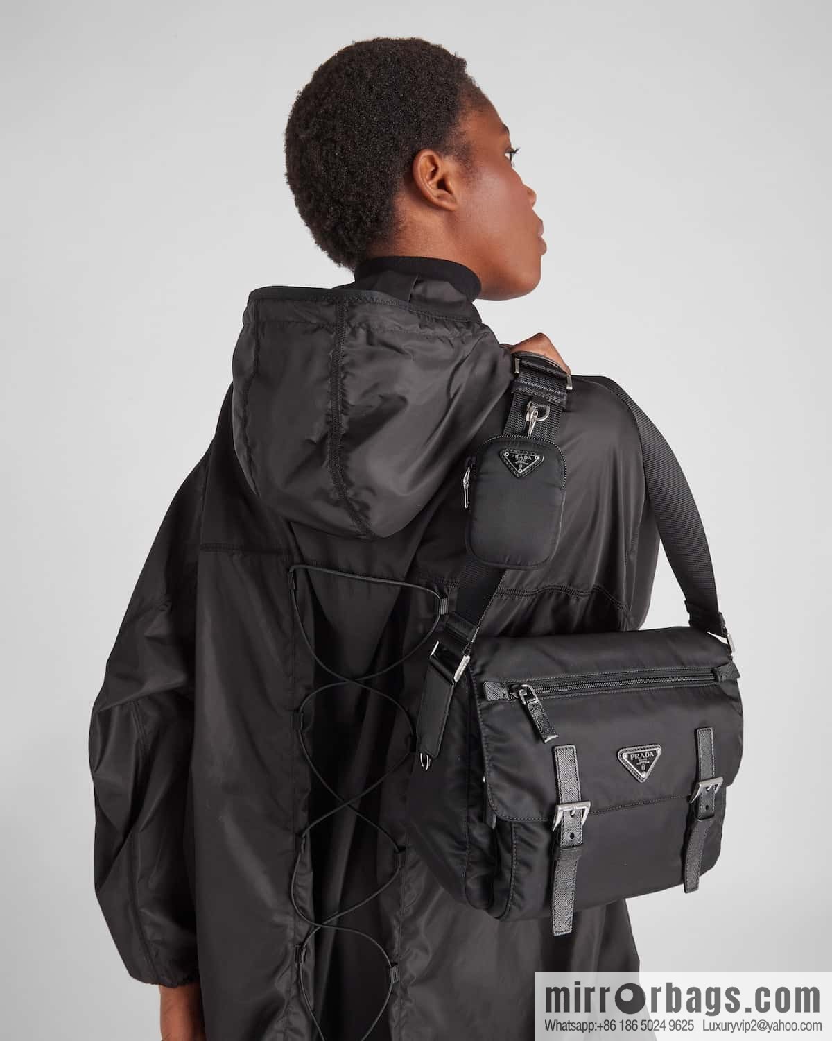 PRADA 🎉 upgraded messenger bag 🎉🎉 1BD953B environmental protection standard🎉