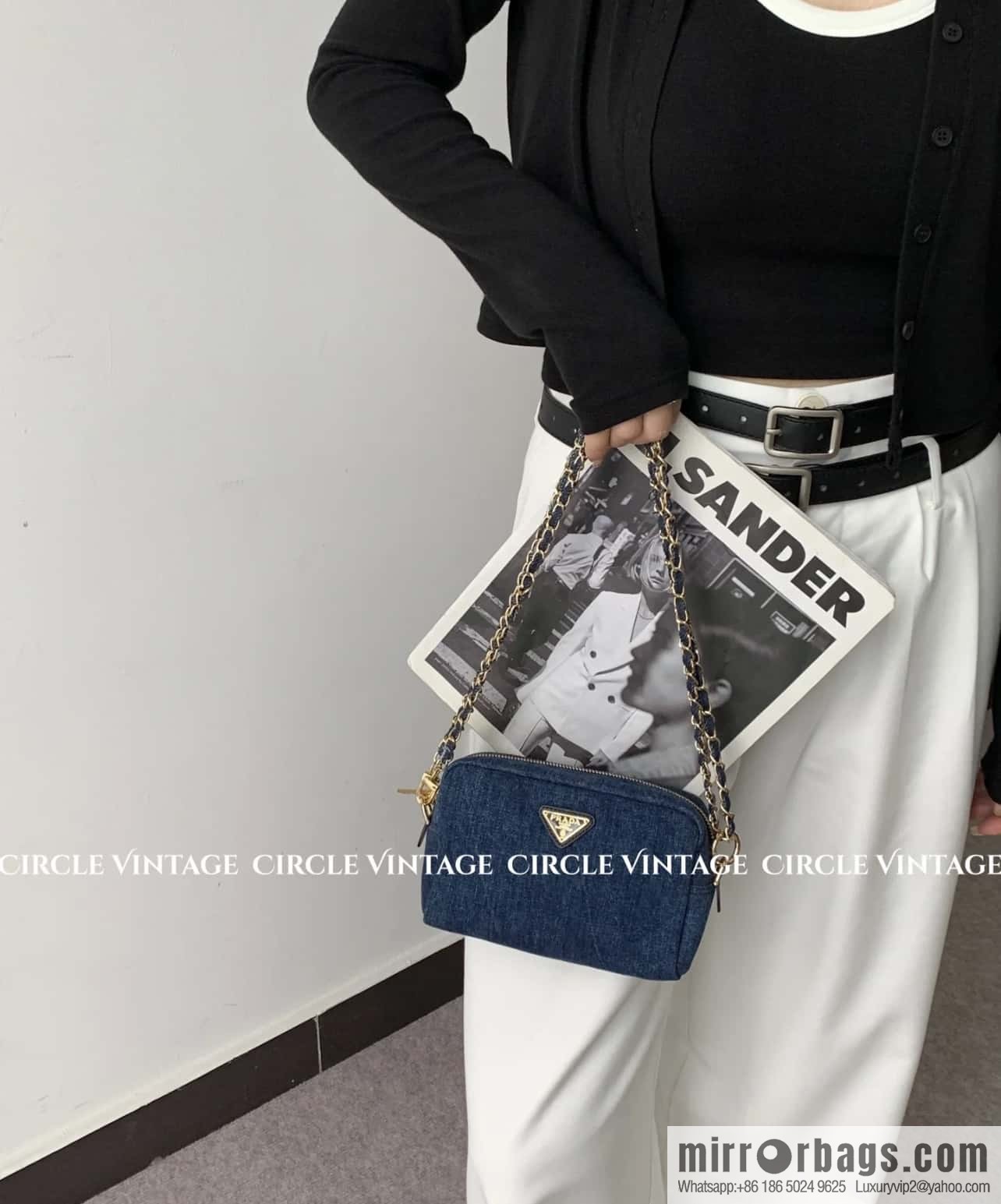 PRADA 🎉 medieval denim bag 🎉 1NS696 L🎉🎉
