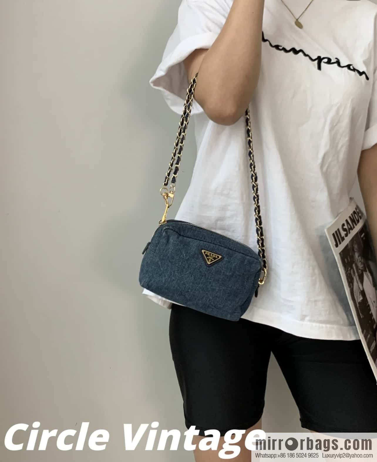 PRADA 🎉 medieval denim bag 🎉 1NS696 L🎉🎉