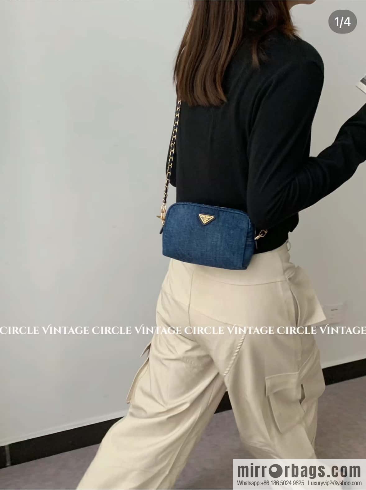 PRADA 🎉 medieval denim bag 🎉 1NS696 L🎉🎉