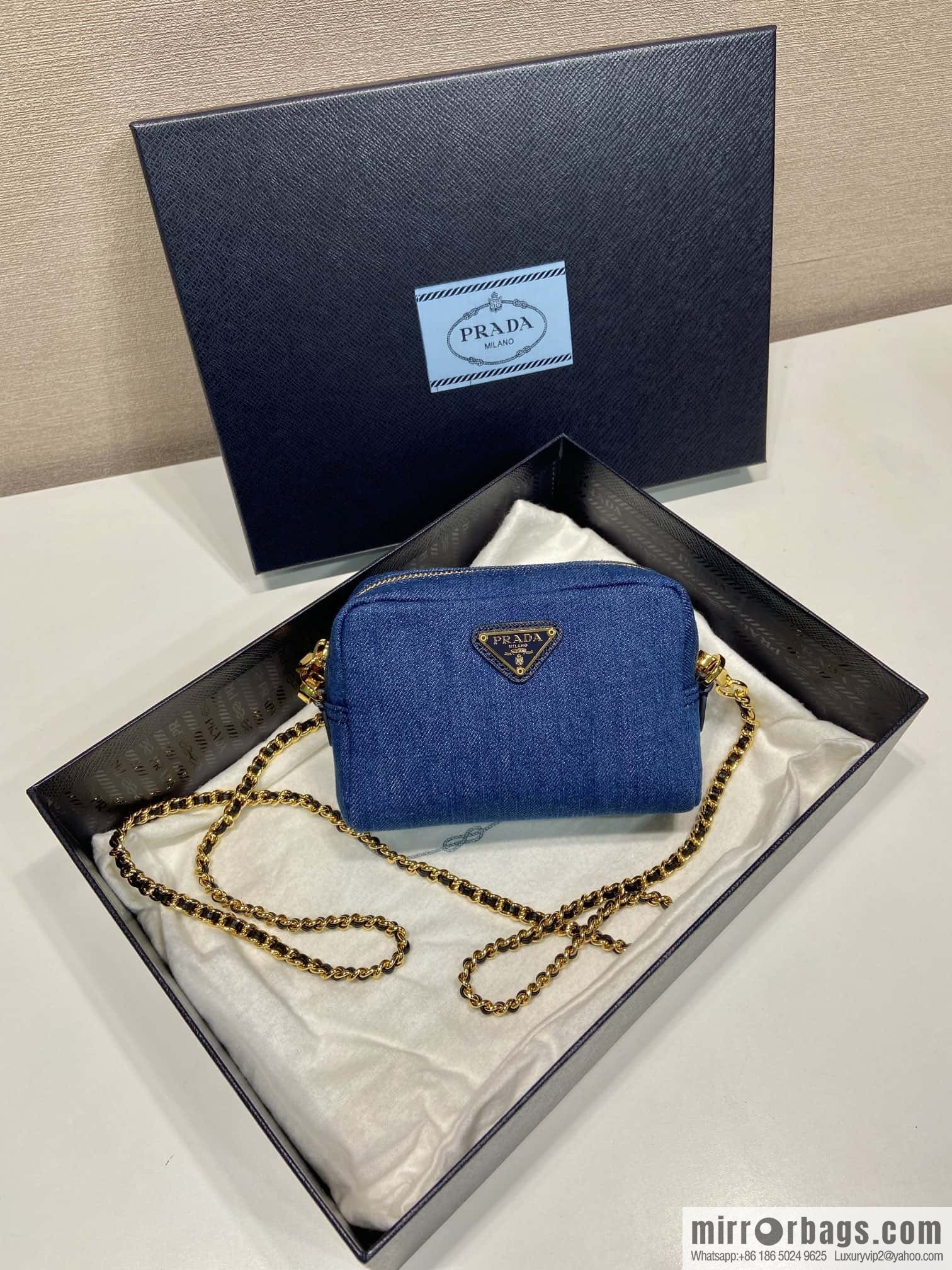 PRADA 🎉 medieval denim bag 🎉 1NS695 S🎉🎉
