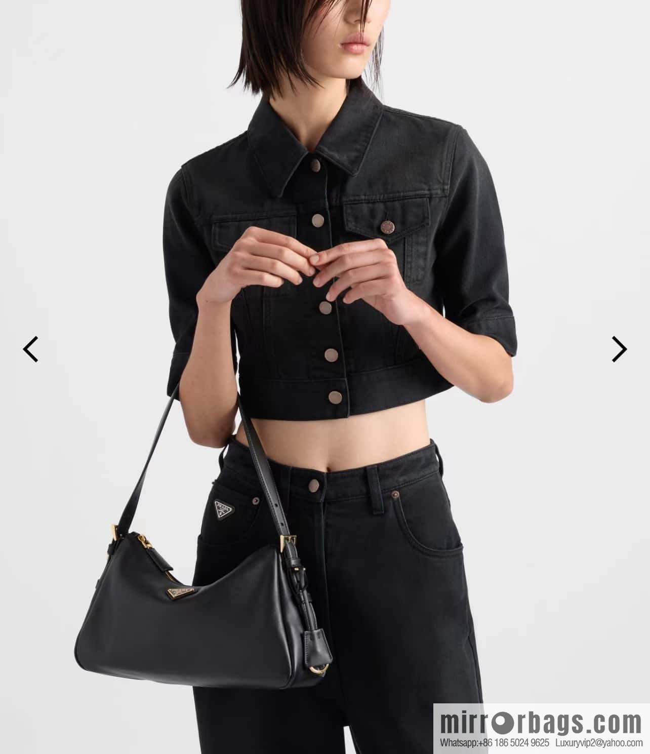 PRADA 🎉 new Aimee armpit bag 🎉 1BC229 small 🎉🎉 black