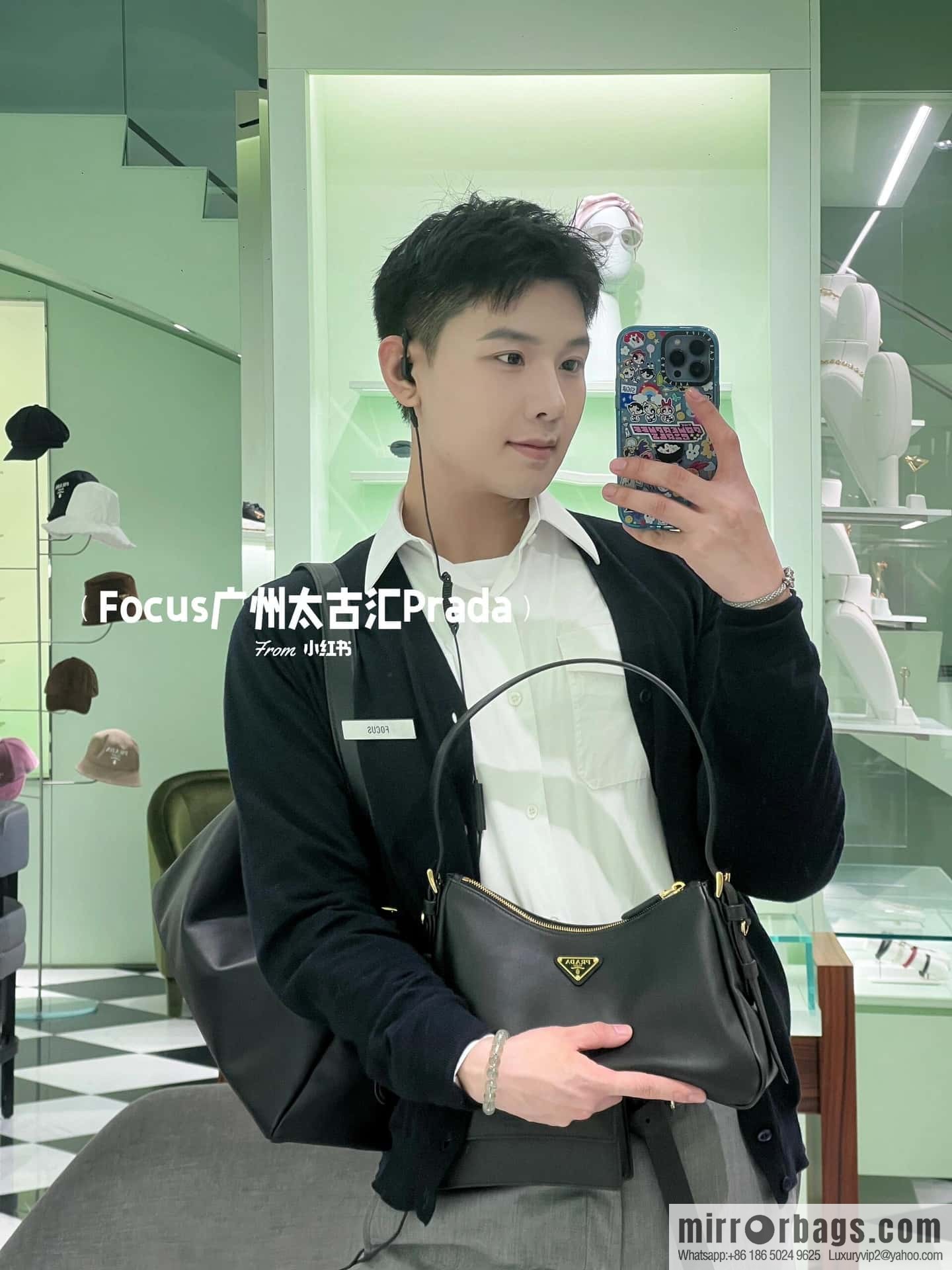 PRADA 🎉 new Aimee armpit bag 🎉 1BC229 small 🎉🎉 black
