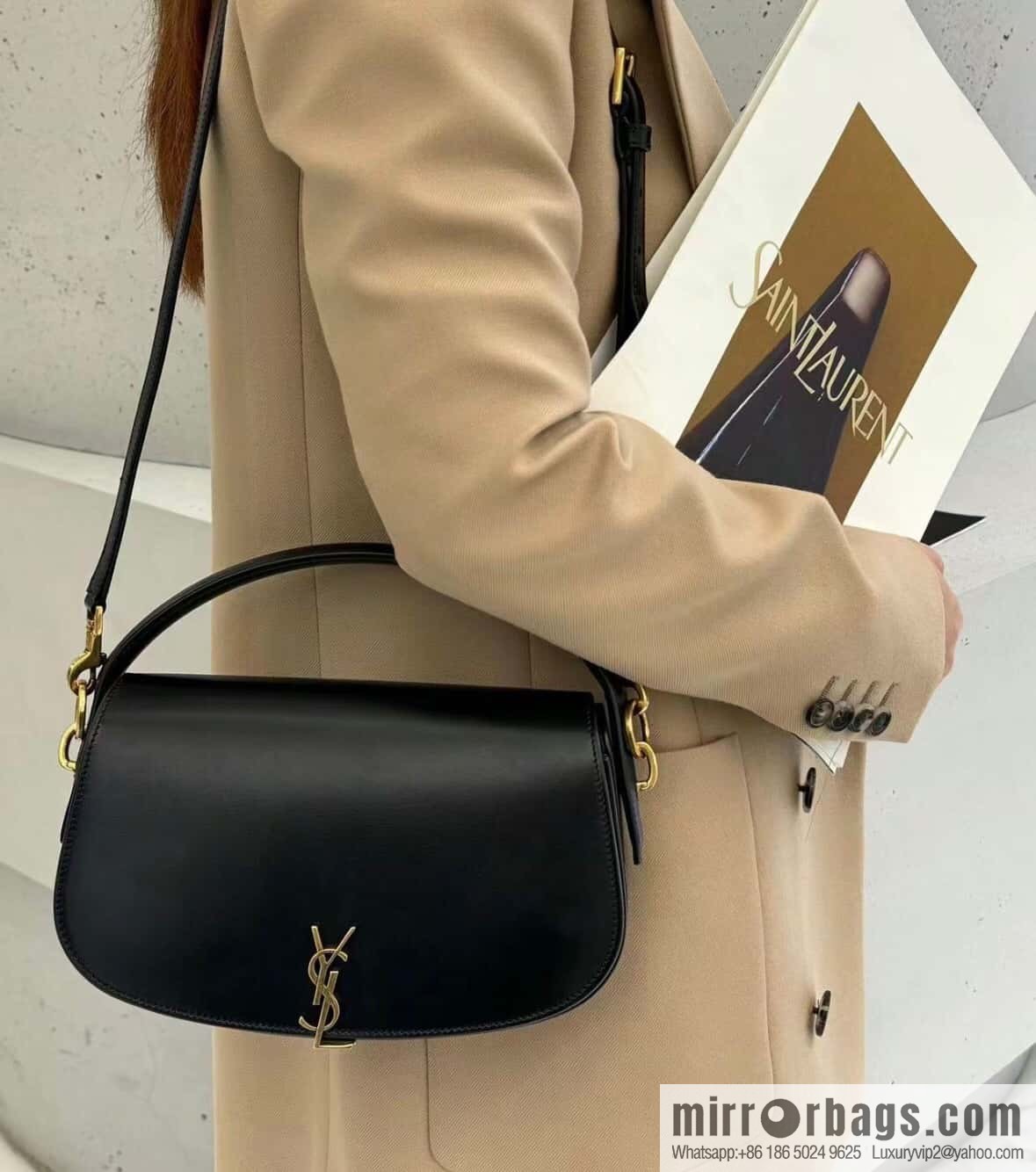 YSL 𝟮𝟬𝟮𝟰 𝗩𝗼𝗹𝘁𝗮𝗶𝗿𝗲 portable messenger bag 787671