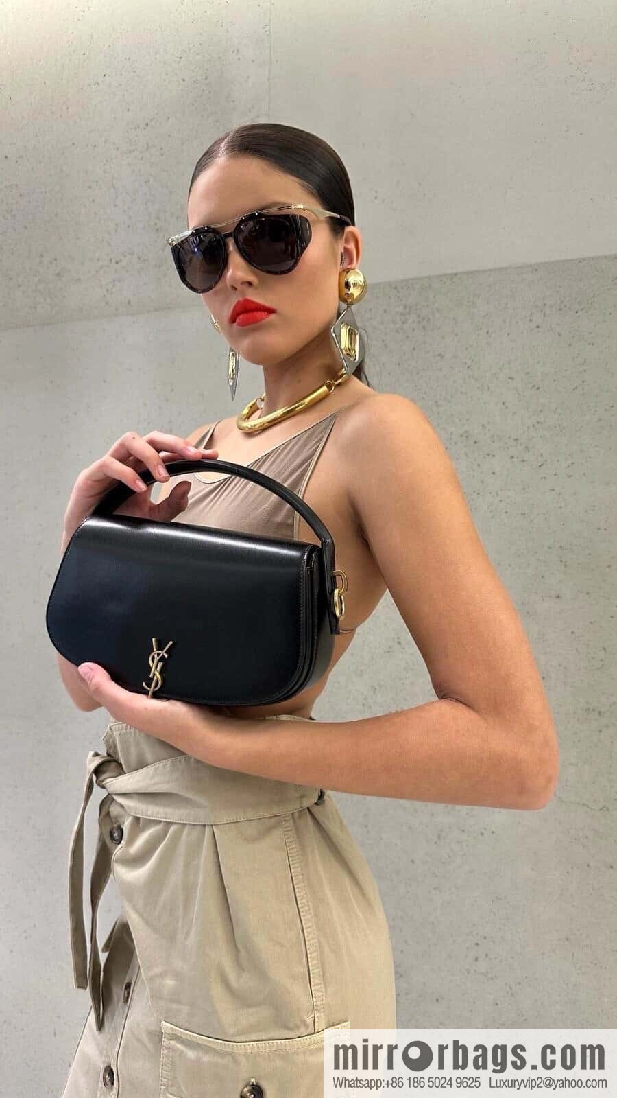 YSL 𝟮𝟬𝟮𝟰 𝗩𝗼𝗹𝘁𝗮𝗶𝗿𝗲 portable messenger bag 787671