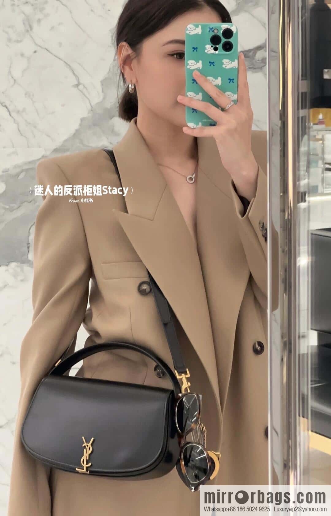 YSL 𝟮𝟬𝟮𝟰 𝗩𝗼𝗹𝘁𝗮𝗶𝗿𝗲 portable messenger bag 787671