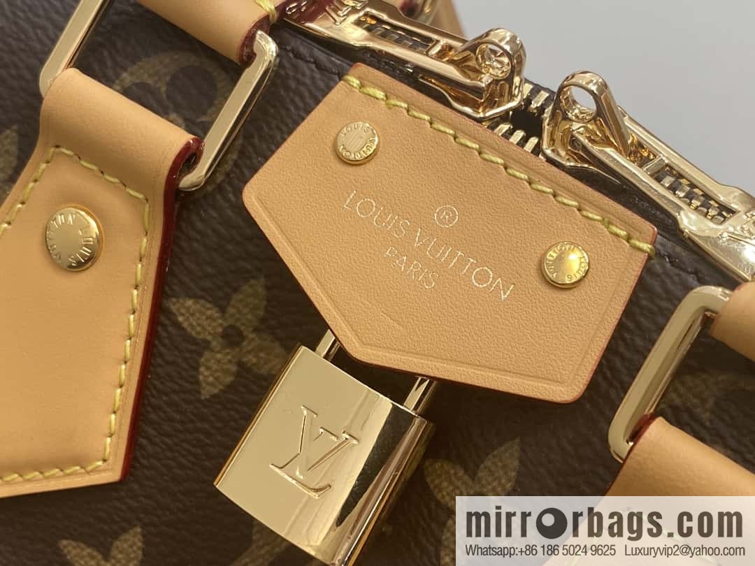 [Boutique‑grade] M13146 presbyopia yellow leather, catwalk pillow bag series Speedy 20 rivet show Lv pillow