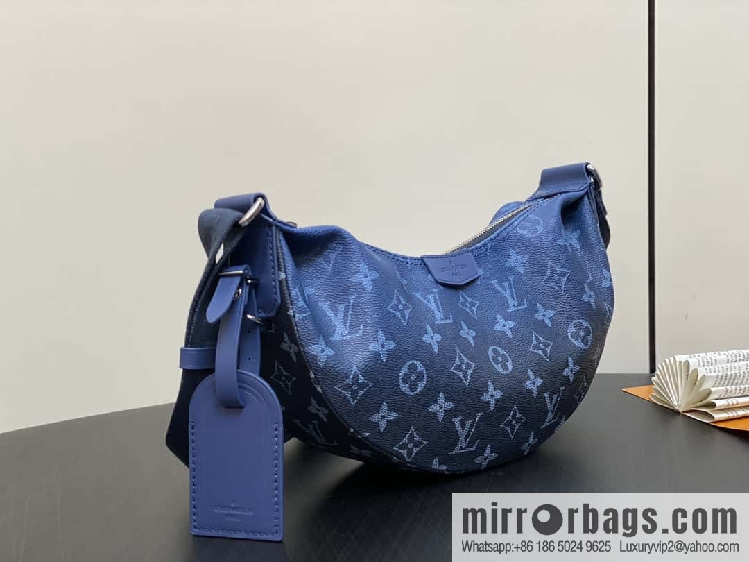 [Boutique‑grade] M11594 blue flower, men's bag moon bag series, this Hamac small handbag Hamac handbag