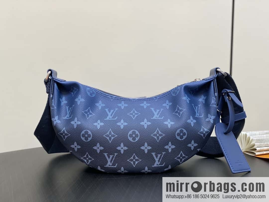 [Boutique‑grade] M11594 blue flower, men's bag moon bag series, this Hamac small handbag Hamac handbag