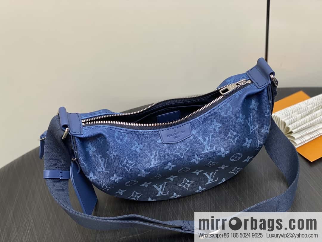 [Boutique‑grade] M11594 blue flower, men's bag moon bag series, this Hamac small handbag Hamac handbag