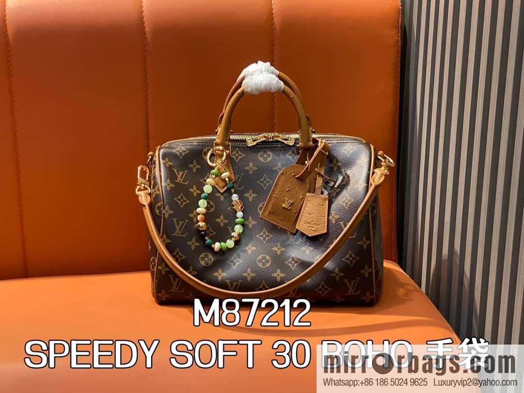 N87212 new SPEEDY SOFT 30 BOHO handbag (ostrich) pillow bag speedy series