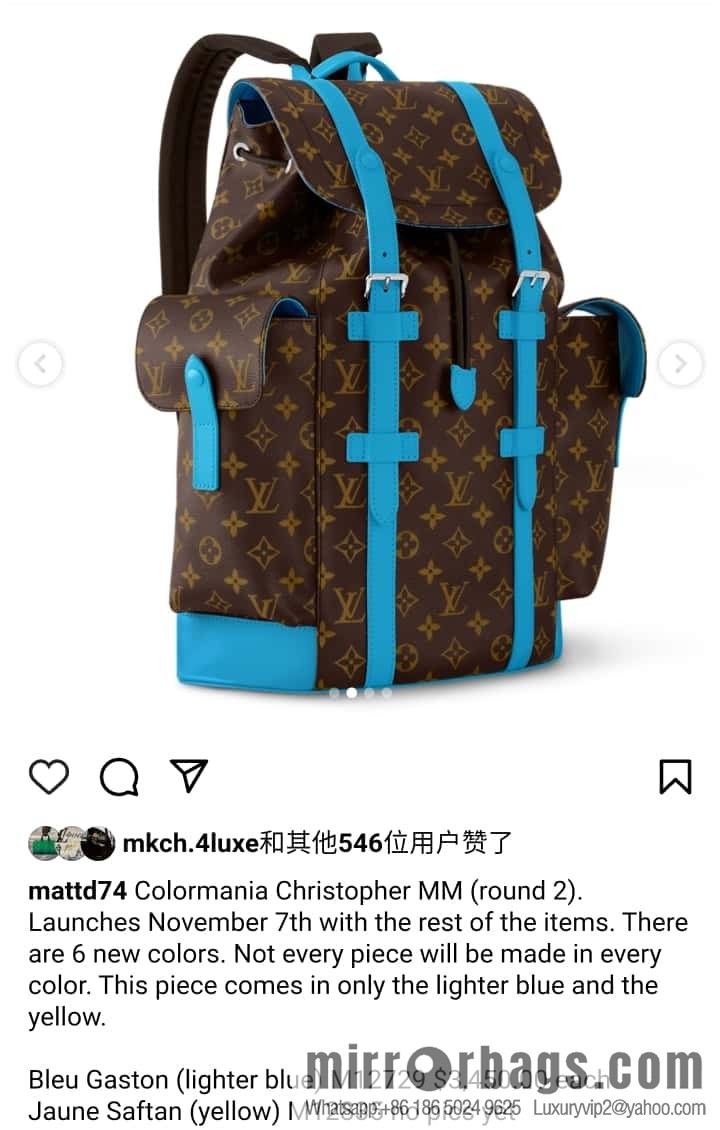 M12729 presbyopia blue, backpack series CHRISTOPHER medium backpack M12835 presbyopia yellow Christopher Hcc medium backpack