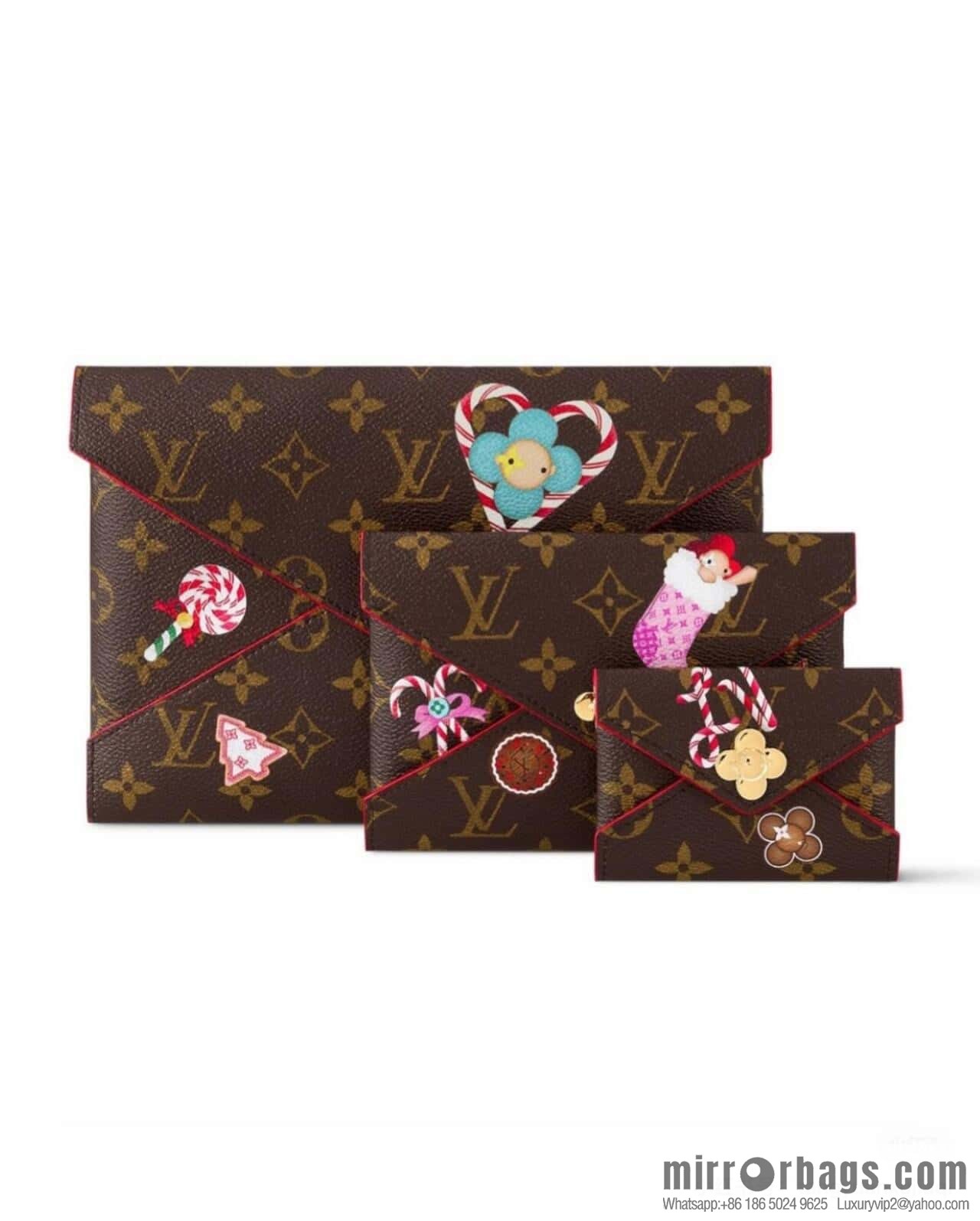 [Boutique‑grade] M12203 old flower Christmas model, three-piece handbag clutch series, the new KIRIGAMI POCHETTE clutch bag of the season