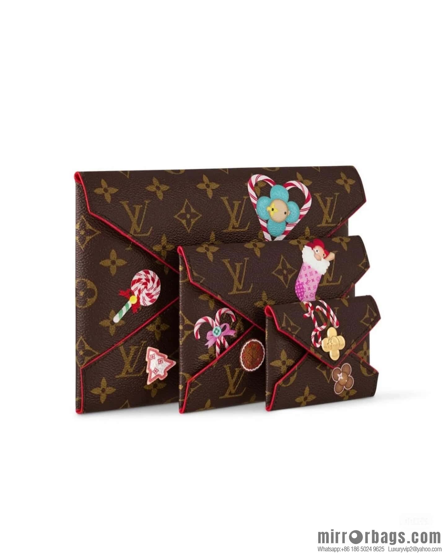 [Boutique‑grade] M12203 old flower Christmas model, three-piece handbag clutch series, the new KIRIGAMI POCHETTE clutch bag of the season
