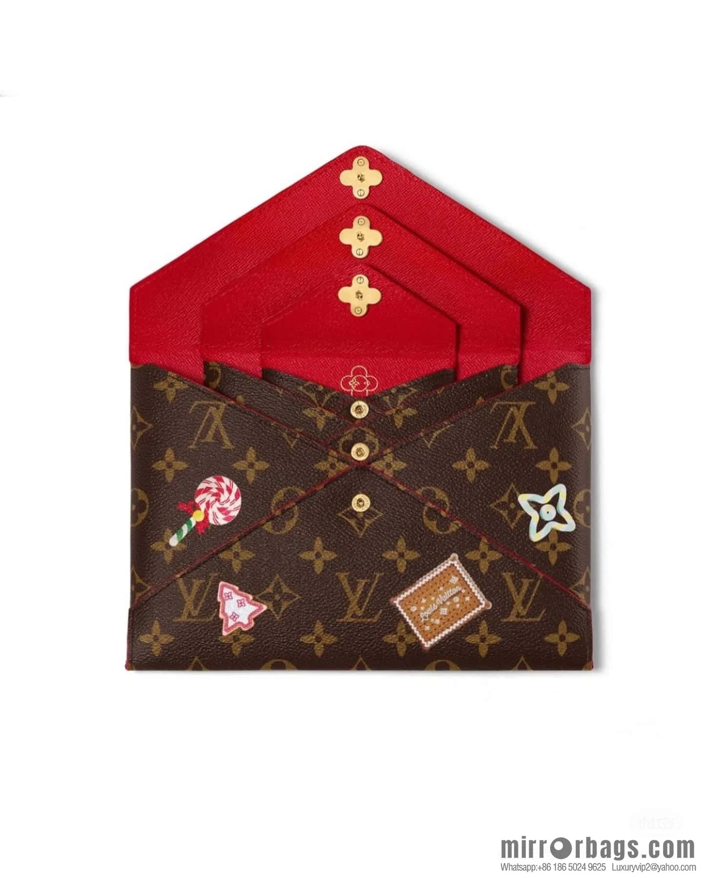 [Boutique‑grade] M12203 old flower Christmas model, three-piece handbag clutch series, the new KIRIGAMI POCHETTE clutch bag of the season
