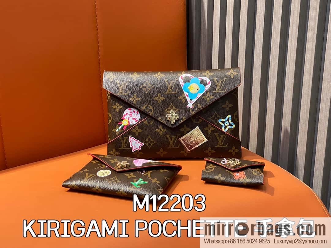 [Boutique‑grade] M12203 old flower Christmas model, three-piece handbag clutch series, the new KIRIGAMI POCHETTE clutch bag of the season