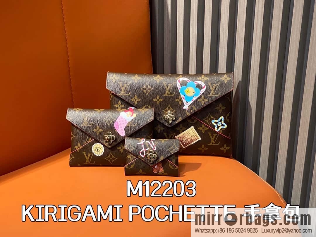 [Boutique‑grade] M12203 old flower Christmas model, three-piece handbag clutch series, the new KIRIGAMI POCHETTE clutch bag of the season
