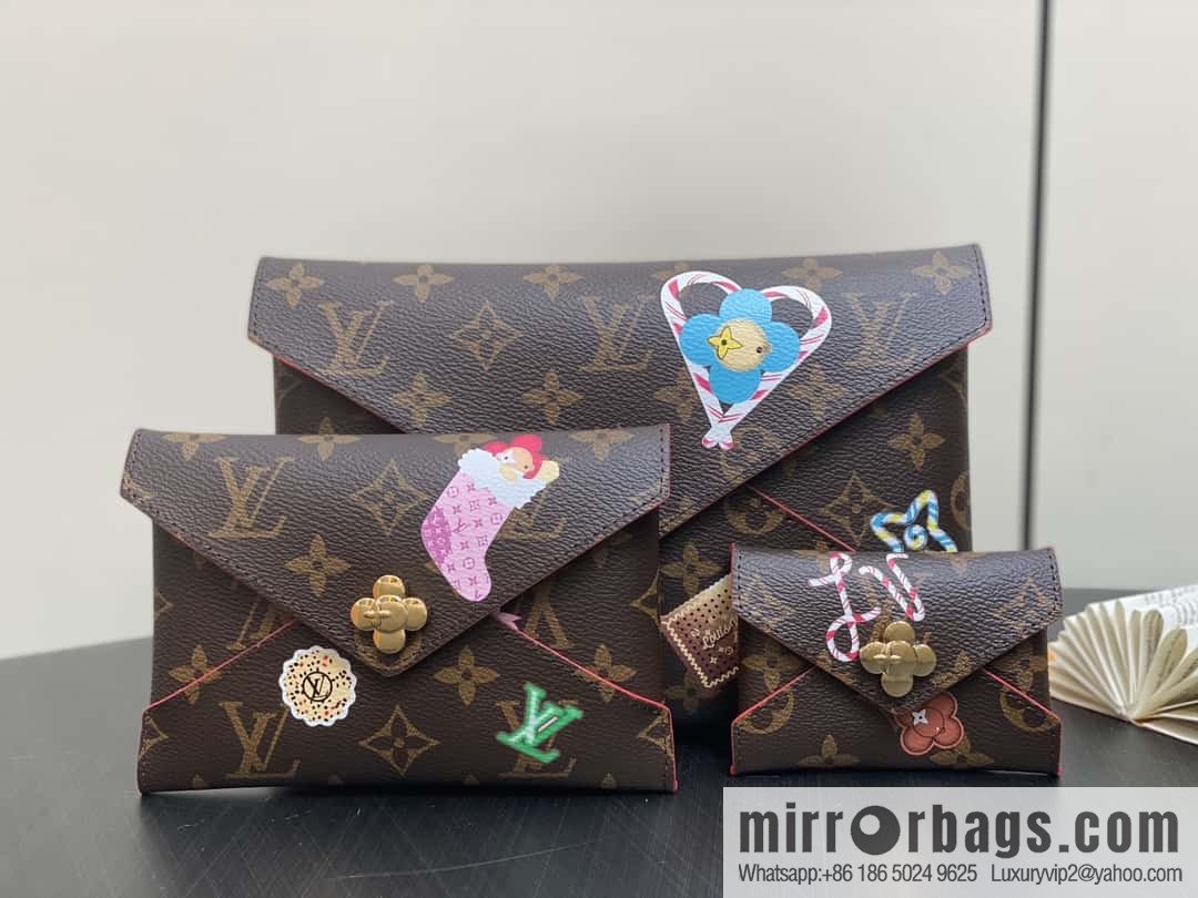 [Boutique‑grade] M12203 old flower Christmas model, three-piece handbag clutch series, the new KIRIGAMI POCHETTE clutch bag of the season