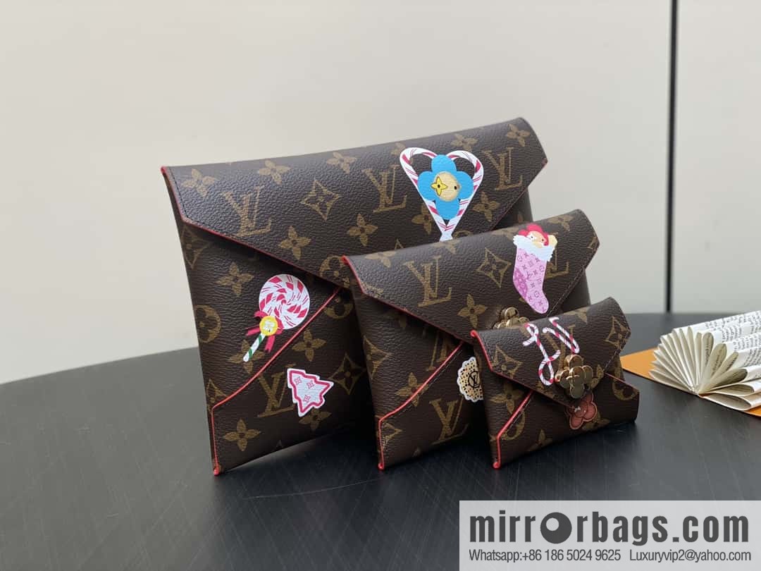 [Boutique‑grade] M12203 old flower Christmas model, three-piece handbag clutch series, the new KIRIGAMI POCHETTE clutch bag of the season