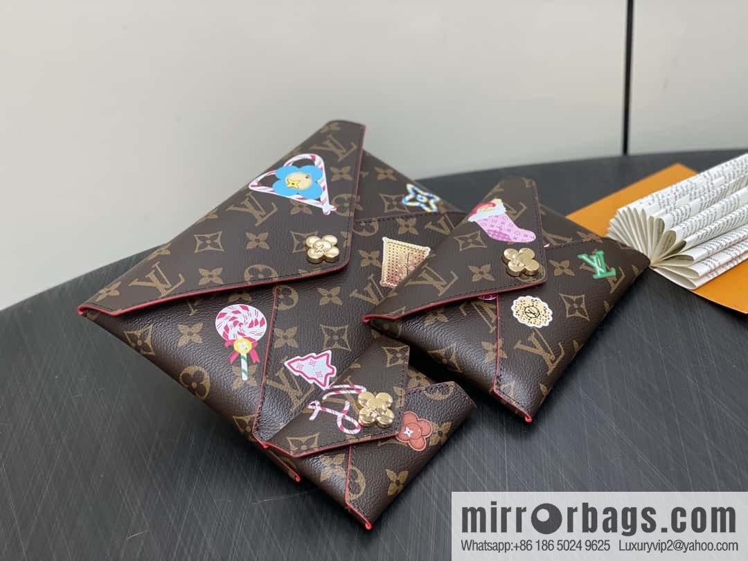 [Boutique‑grade] M12203 old flower Christmas model, three-piece handbag clutch series, the new KIRIGAMI POCHETTE clutch bag of the season