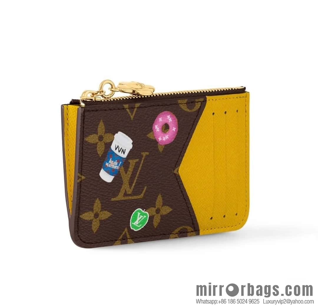[Boutique‑grade] M12224 yellow, Christmas model, card bag wallet series Romy card holder
