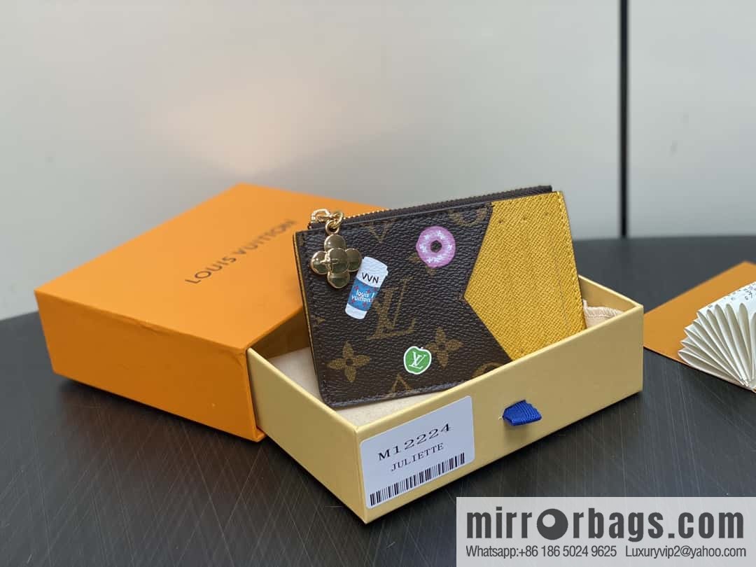 [Boutique‑grade] M12224 yellow, Christmas model, card bag wallet series Romy card holder