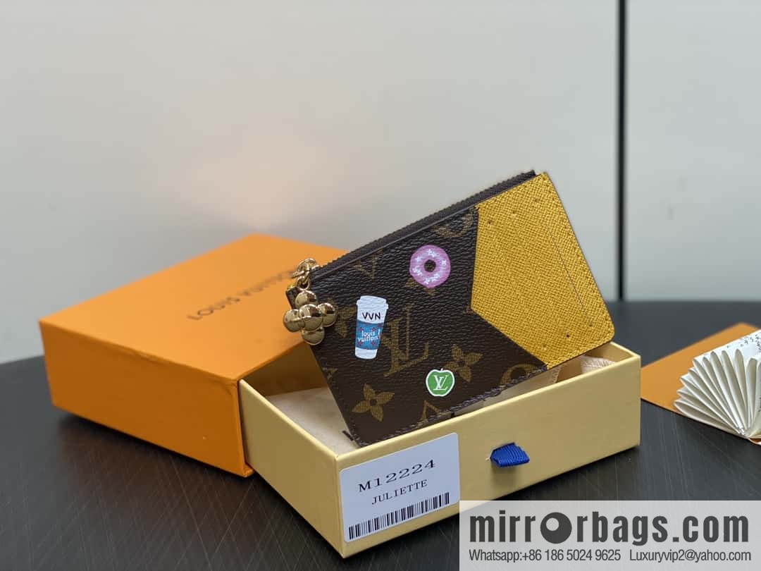 [Boutique‑grade] M12224 yellow, Christmas model, card bag wallet series Romy card holder