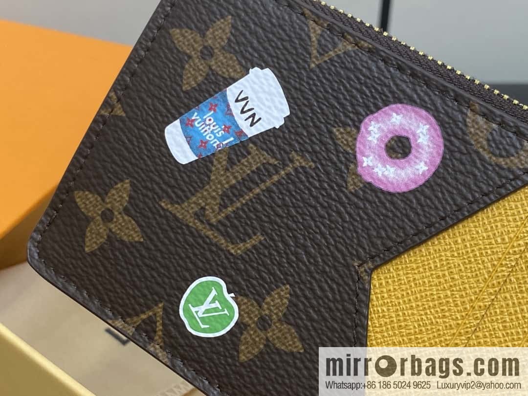 [Boutique‑grade] M12224 yellow, Christmas model, card bag wallet series Romy card holder