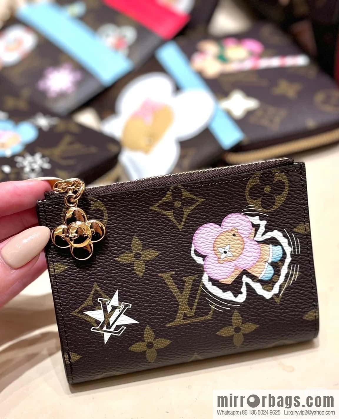 [Boutique‑grade] M12487 blue, Christmas model, wallet change bag wallet series Lisa Wallet wallet