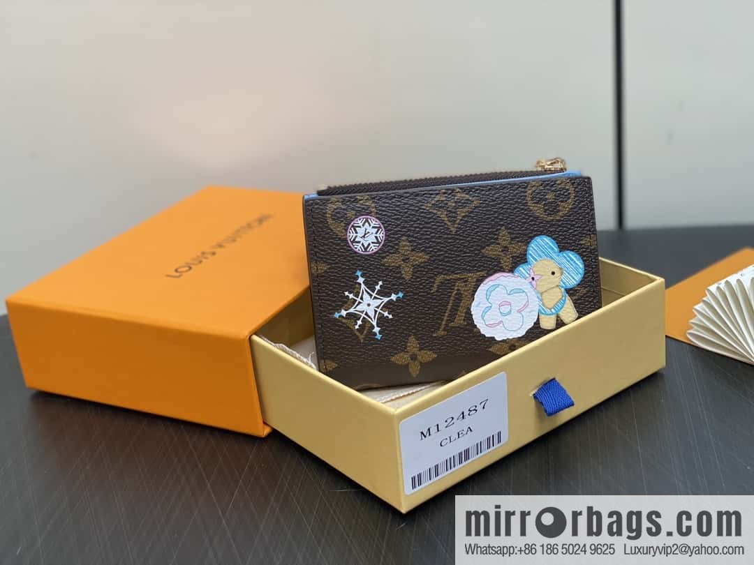 [Boutique‑grade] M12487 blue, Christmas model, wallet change bag wallet series Lisa Wallet wallet