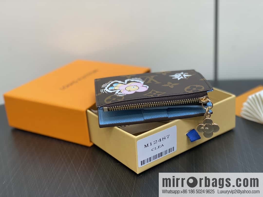 [Boutique‑grade] M12487 blue, Christmas model, wallet change bag wallet series Lisa Wallet wallet