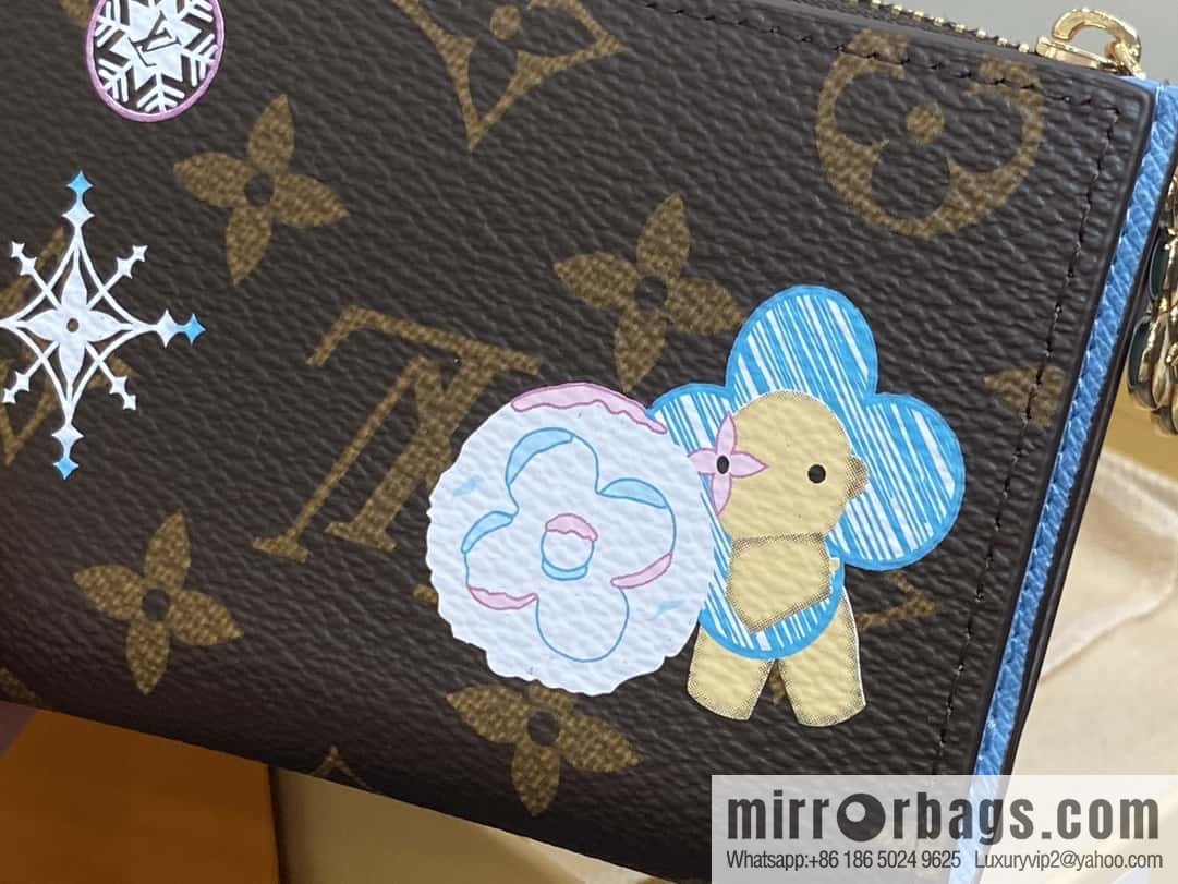 [Boutique‑grade] M12487 blue, Christmas model, wallet change bag wallet series Lisa Wallet wallet