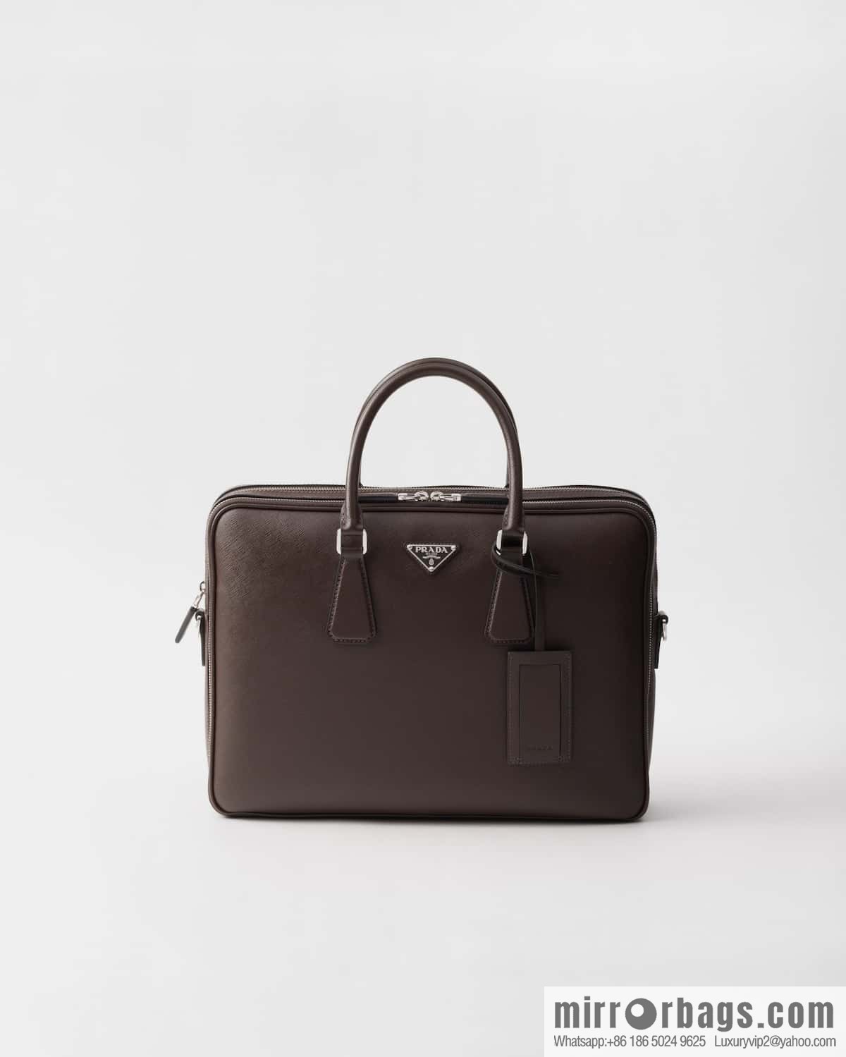 PRADA 🎉 Double Briefcase 🎉🎉 2VE022 Dark Coffee🎉