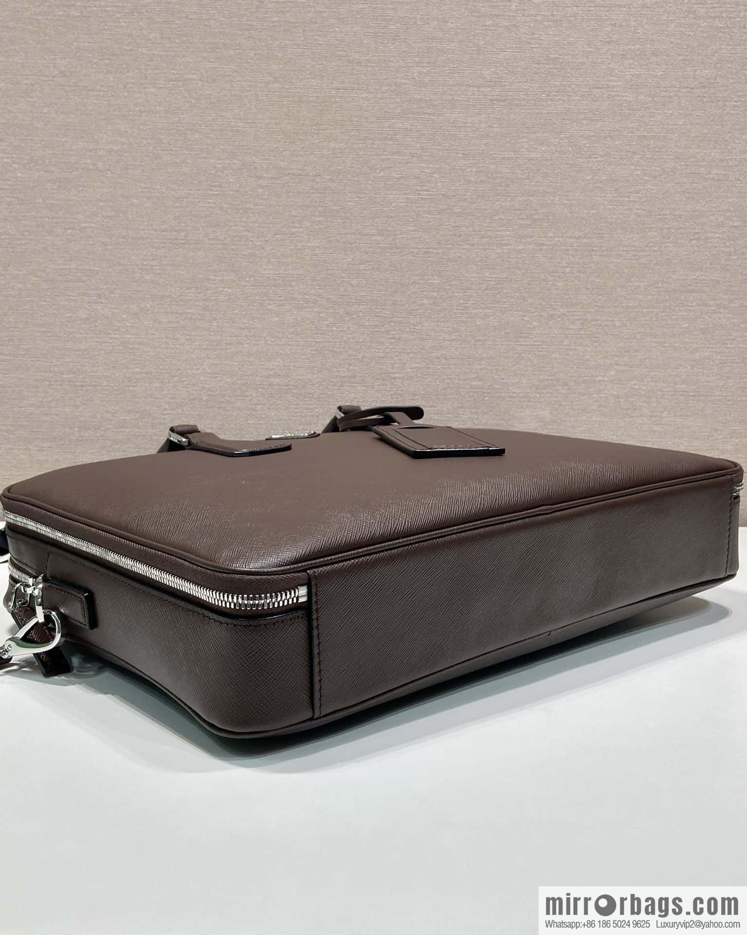 PRADA 🎉 Double Briefcase 🎉🎉 2VE022 Dark Coffee🎉