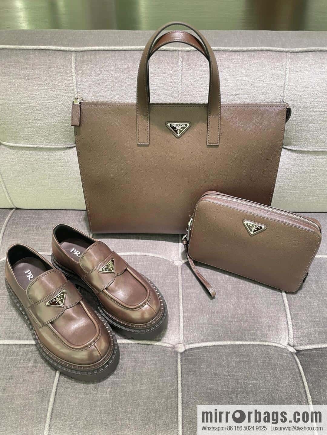 PRADA 🎉 new briefcase 🎉 2VG039 🎉🎉 dark coffee🎉🎉