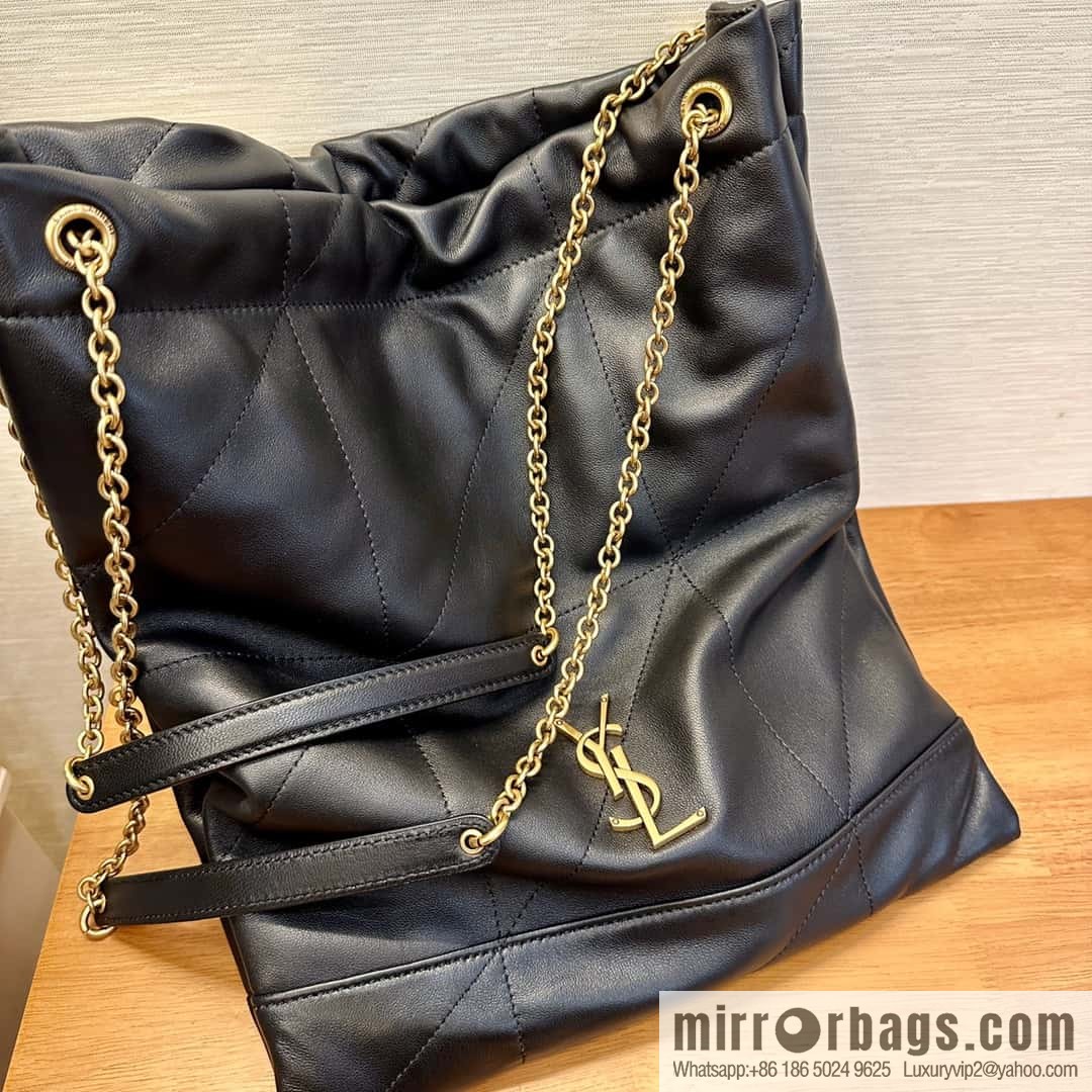 YSL 𝗝𝗔𝗠𝗜𝗘 𝟰.𝟯 𝗣𝗢𝗖𝗛𝗢𝗡 sheep leather clutch bag 781666 black
