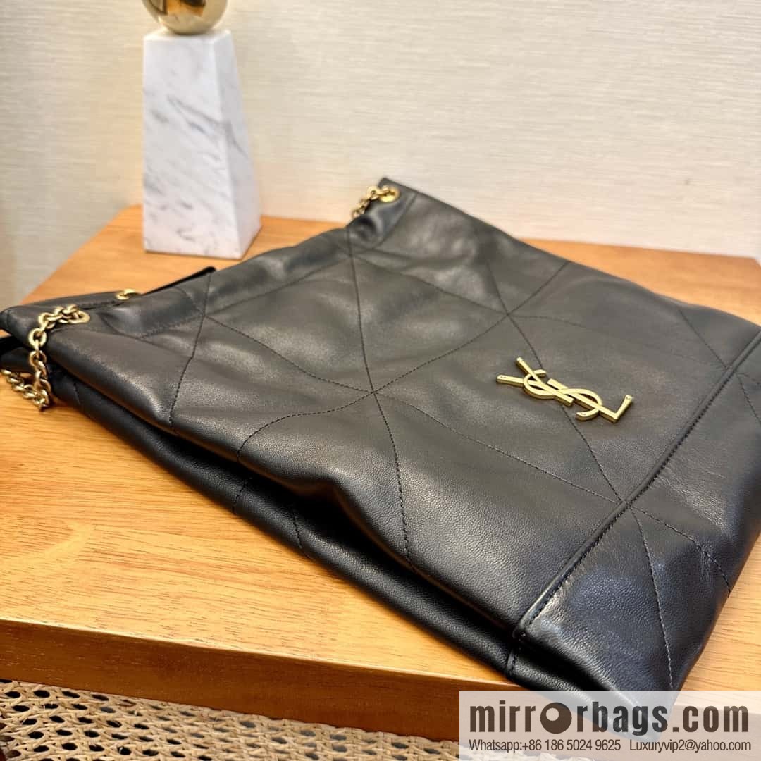 YSL 𝗝𝗔𝗠𝗜𝗘 𝟰.𝟯 𝗣𝗢𝗖𝗛𝗢𝗡 sheep leather clutch bag 781666 black