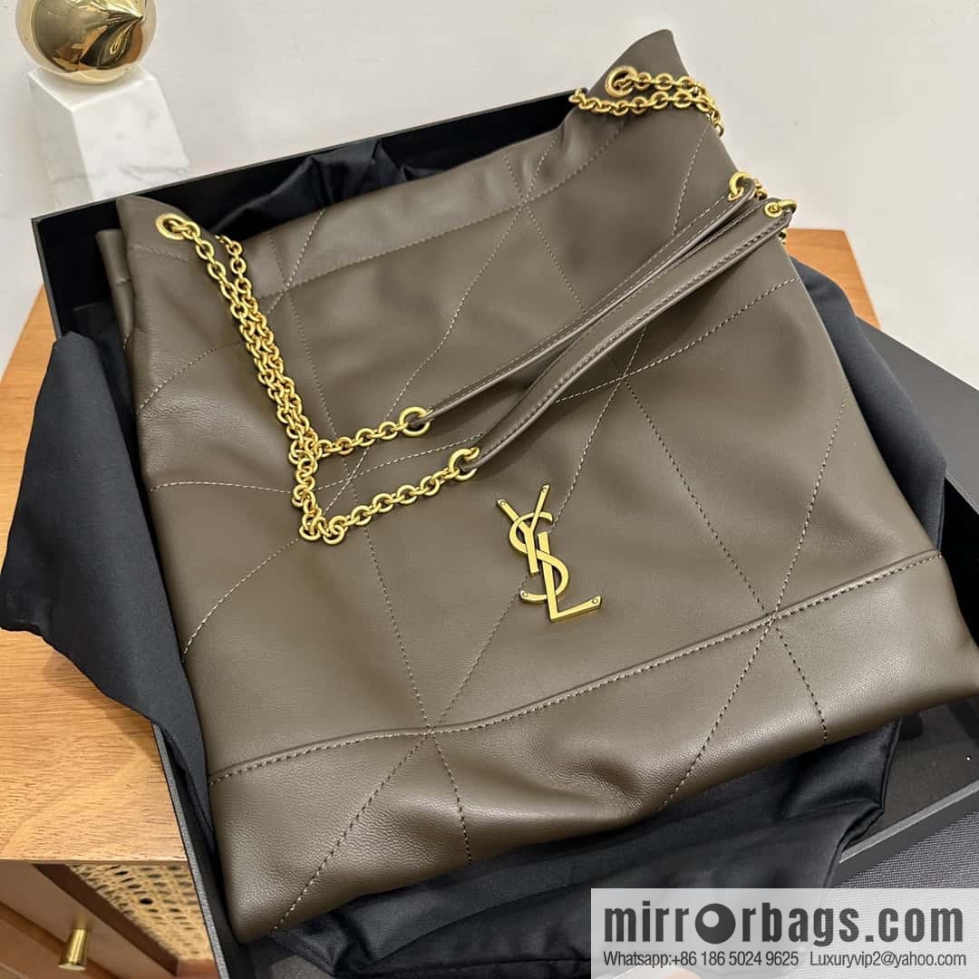 YSL 𝗝𝗔𝗠𝗜𝗘 𝟰.𝟯 𝗣𝗢𝗖𝗛𝗢𝗡 suede clutch bag 781666 musk green