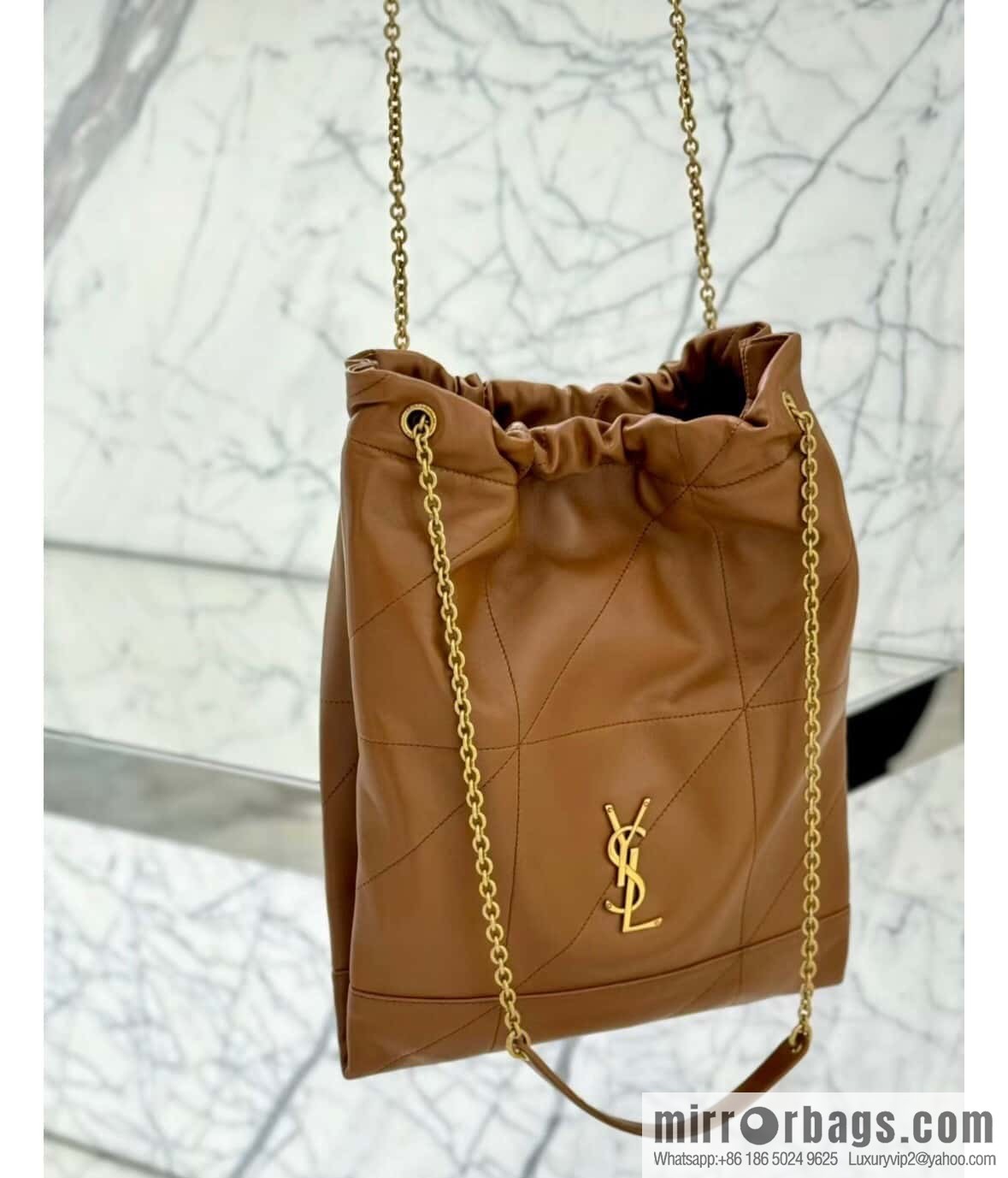 YSL 𝗝𝗔𝗠𝗜𝗘 𝟰.𝟯 𝗣𝗢𝗖𝗛𝗢𝗡 sheep leather clutch bag 781666 caramel color