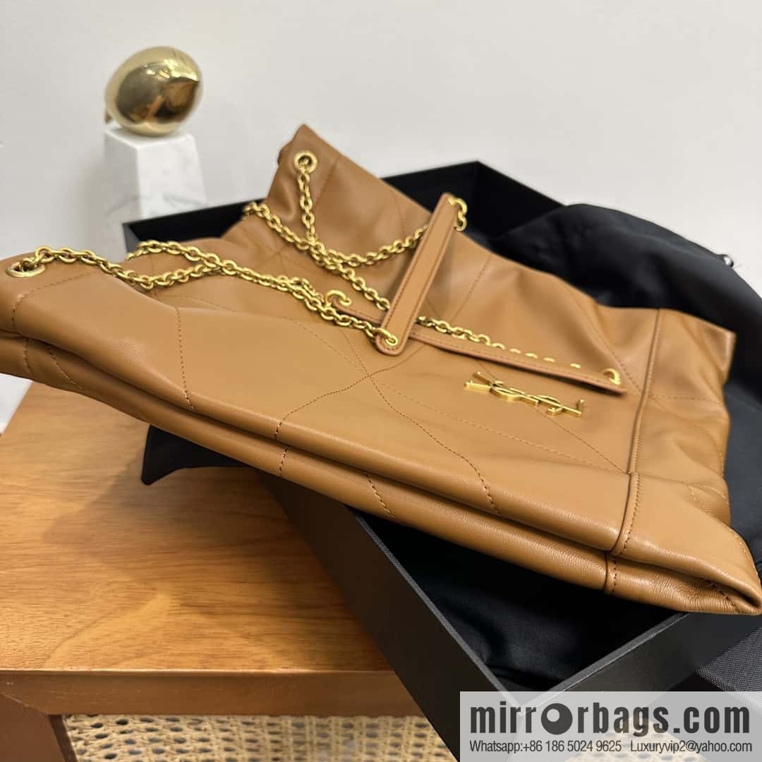 YSL 𝗝𝗔𝗠𝗜𝗘 𝟰.𝟯 𝗣𝗢𝗖𝗛𝗢𝗡 sheep leather clutch bag 781666 caramel color