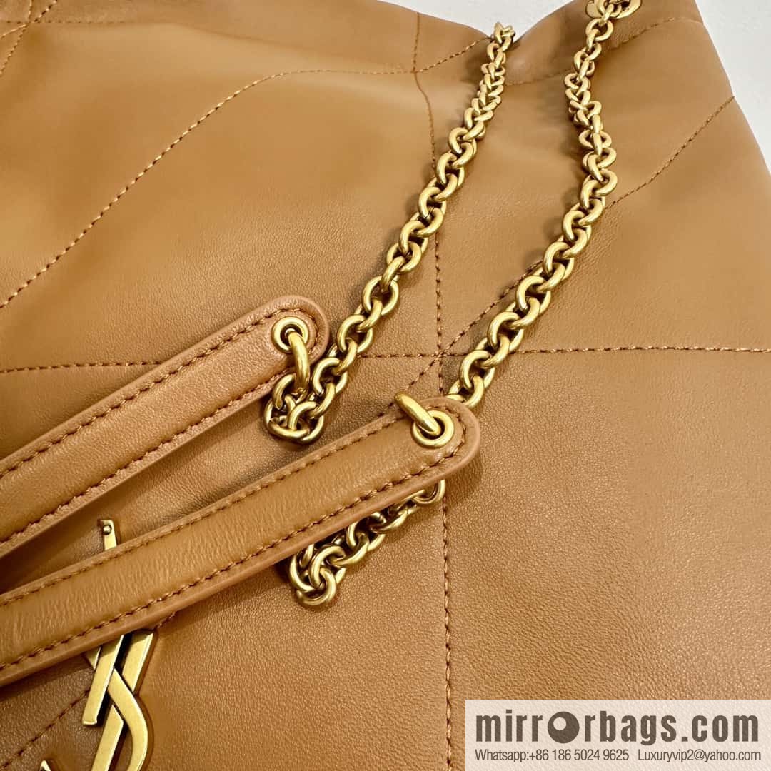 YSL 𝗝𝗔𝗠𝗜𝗘 𝟰.𝟯 𝗣𝗢𝗖𝗛𝗢𝗡 sheep leather clutch bag 781666 caramel color