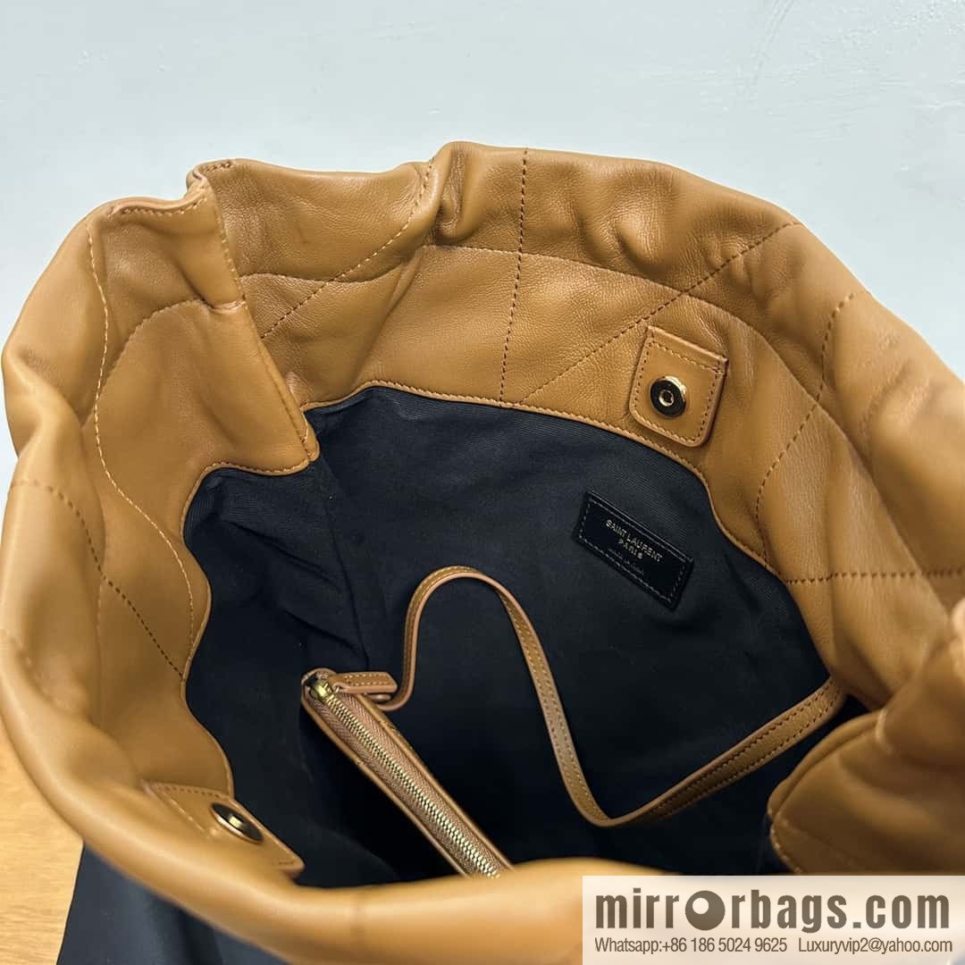 YSL 𝗝𝗔𝗠𝗜𝗘 𝟰.𝟯 𝗣𝗢𝗖𝗛𝗢𝗡 sheep leather clutch bag 781666 caramel color